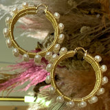 Hoop earrings MMXL Pearls CJ25