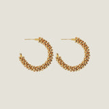 Large Golden Amaranth Hoop Earrings CJ08