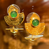 Aretes Art Deco con Jade