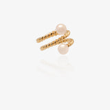 Double Pearl Wicker Ring CJ67